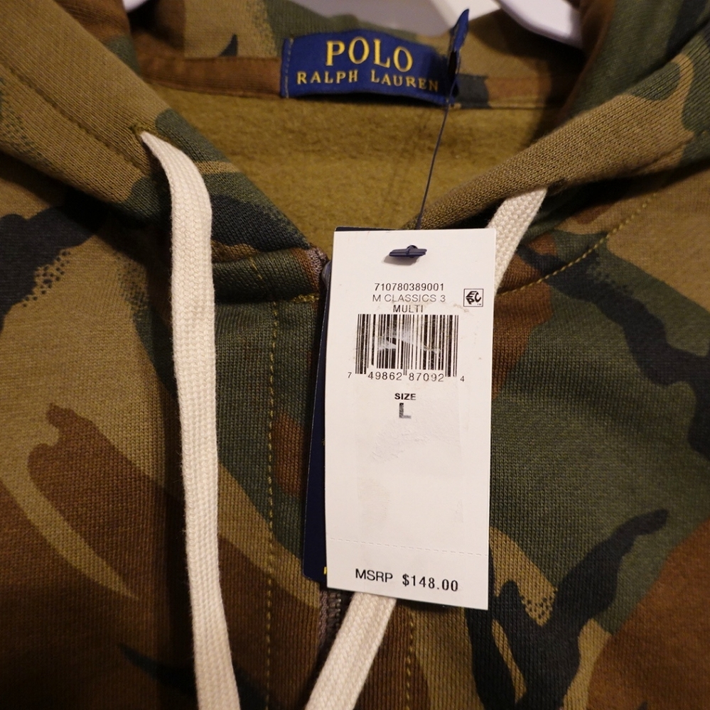POLO RALPH LAUREN CAMO DOUBLE KNIT HOODIE - Picture 4 of 5